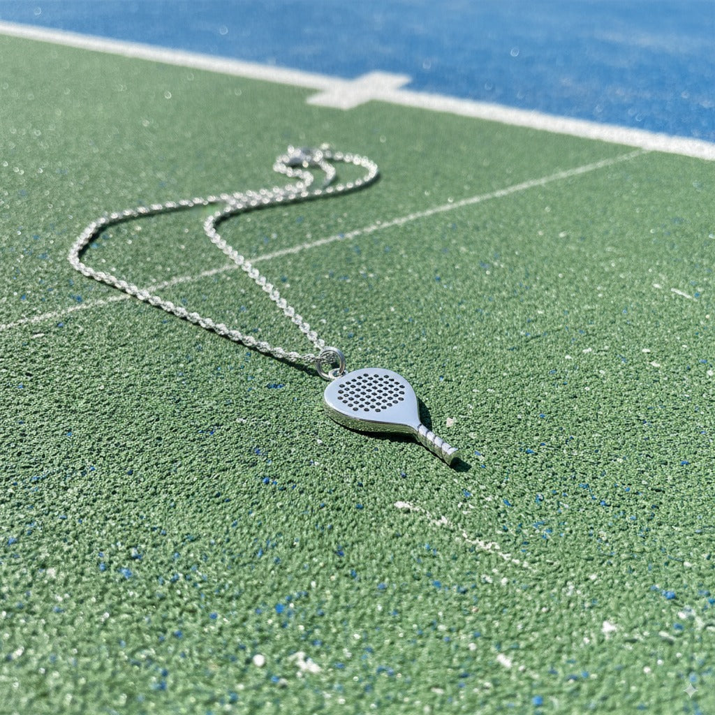 Dije Pala Padel + Cadena Plata
