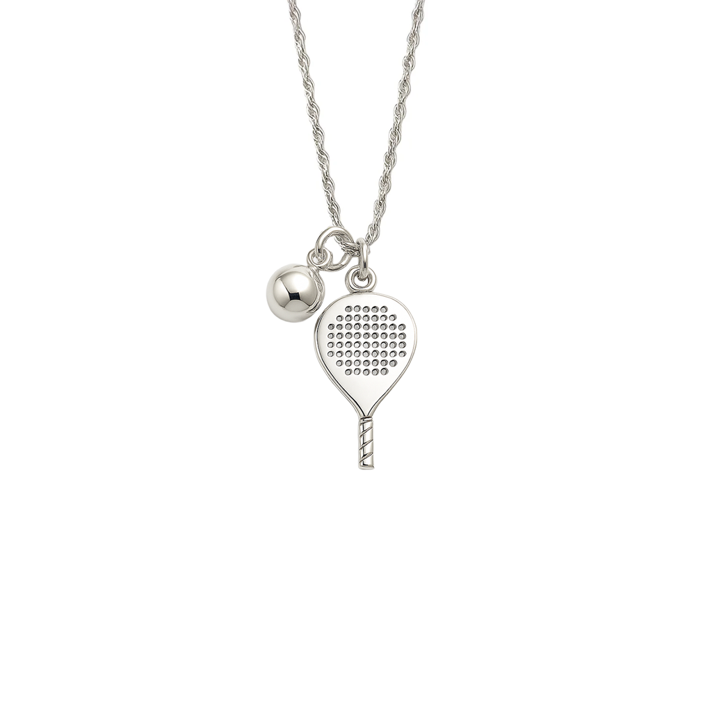 Dije Pala Padel Pelota + Cadena Plata