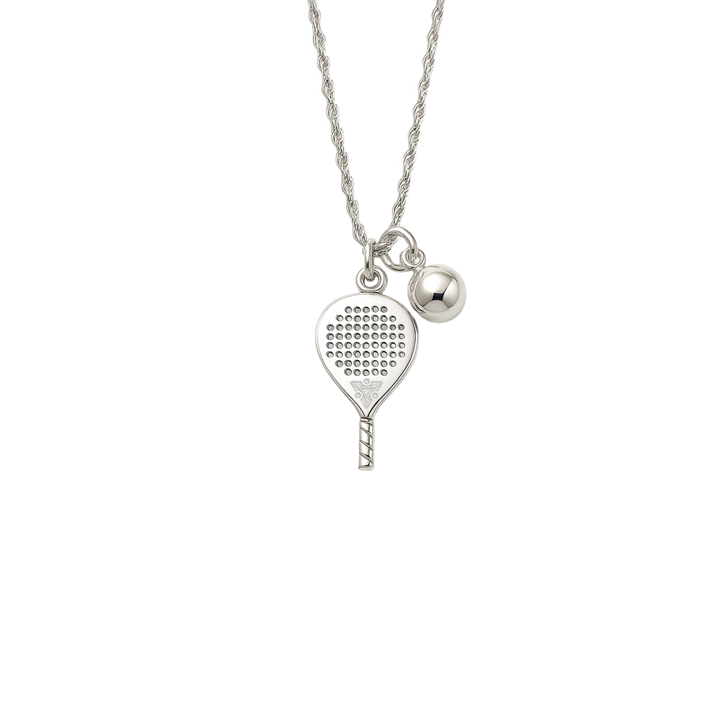 Dije Pala Padel Pelota + Cadena Plata