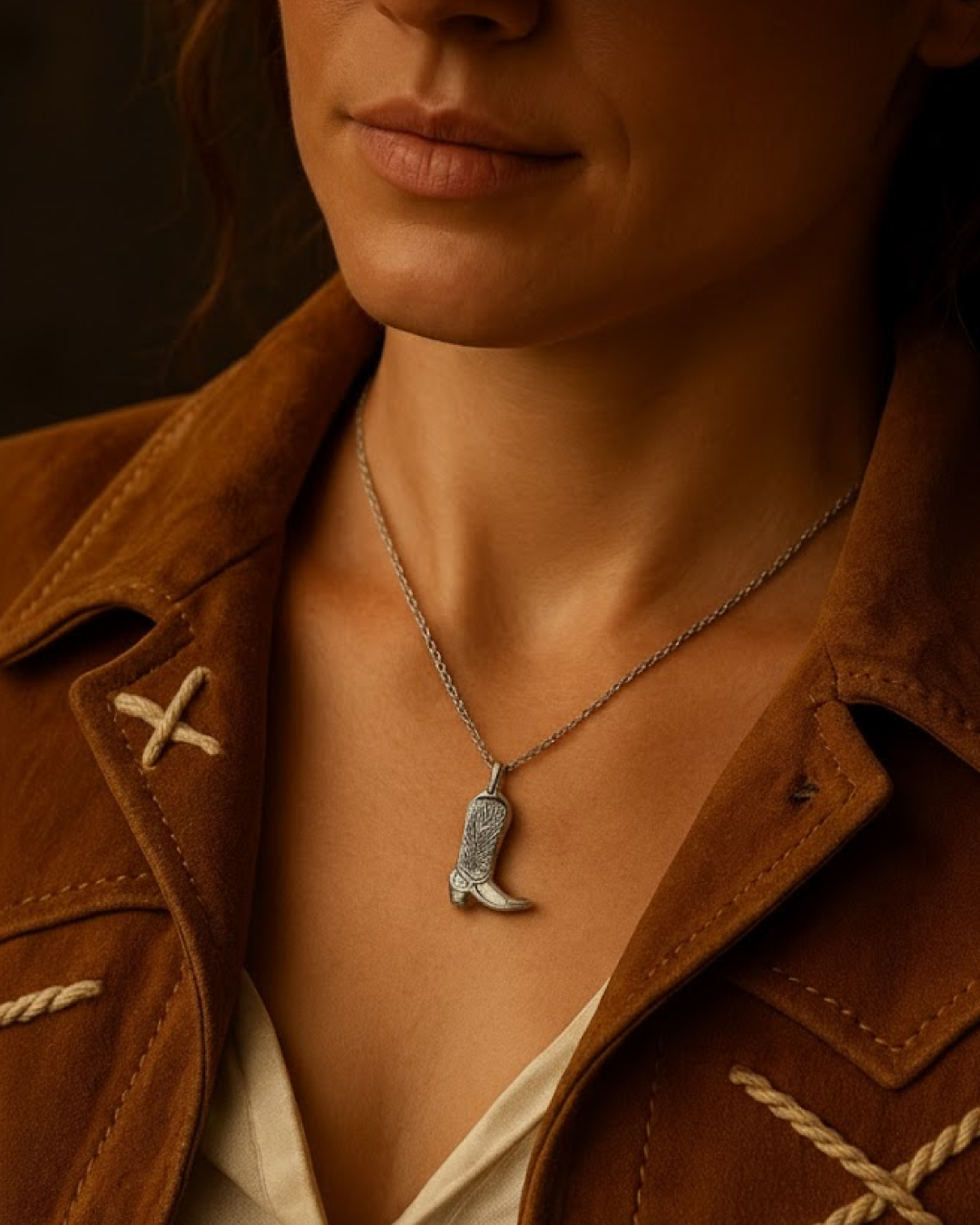 Dije Bota Vaquera + Cadena