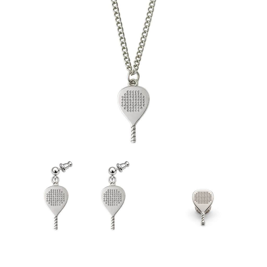KIT Padel Dije + Cadena + Arete + Pin
