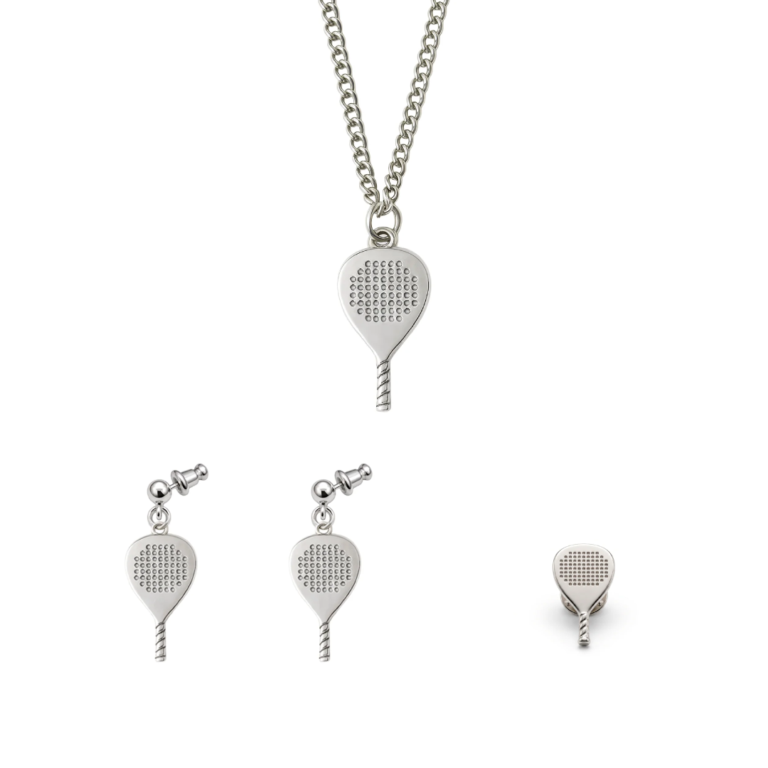 KIT Padel Dije + Cadena + Arete + Pin