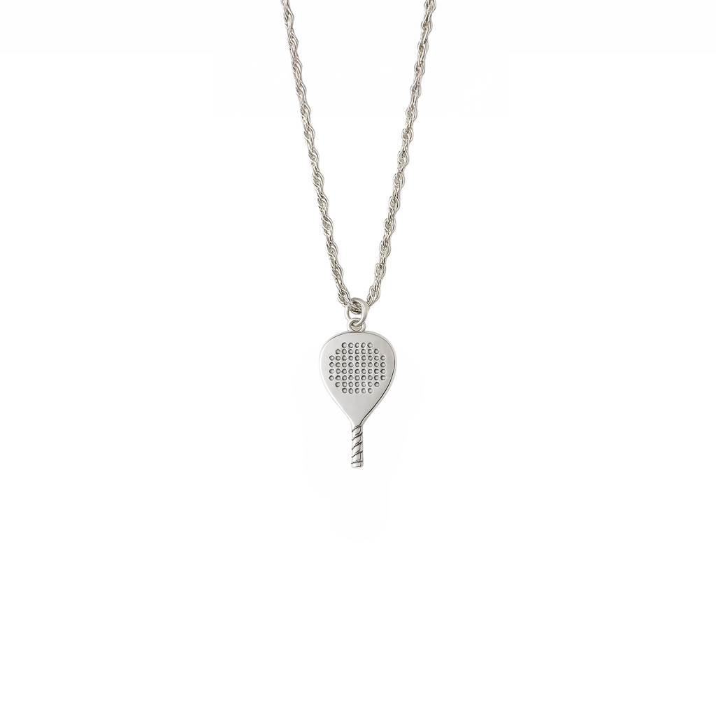 Dije Pala Padel Mediana + Cadena Plata